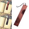 Wooden Bookmarks Unique Vintage Bookmark Handmade Wood Page Mark Engraved Book Marks with Pendant for Book Lovers Gift