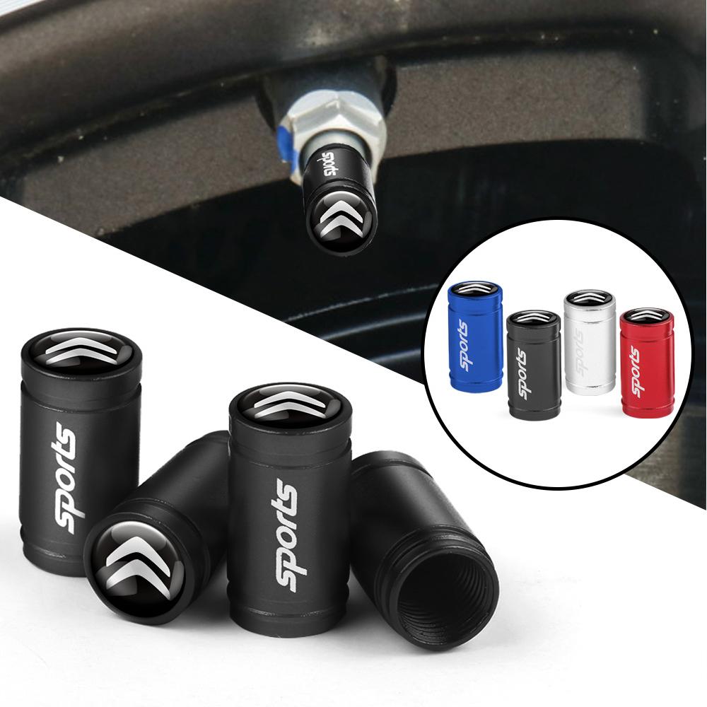 4pcs Car Wheel Tire Valve Caps Auto Accessories For Citroen C4 Picasso Xsara C5 Aircross Cactus C1 C2 C3 C6 C8 Berlingo Jumpy lczh61