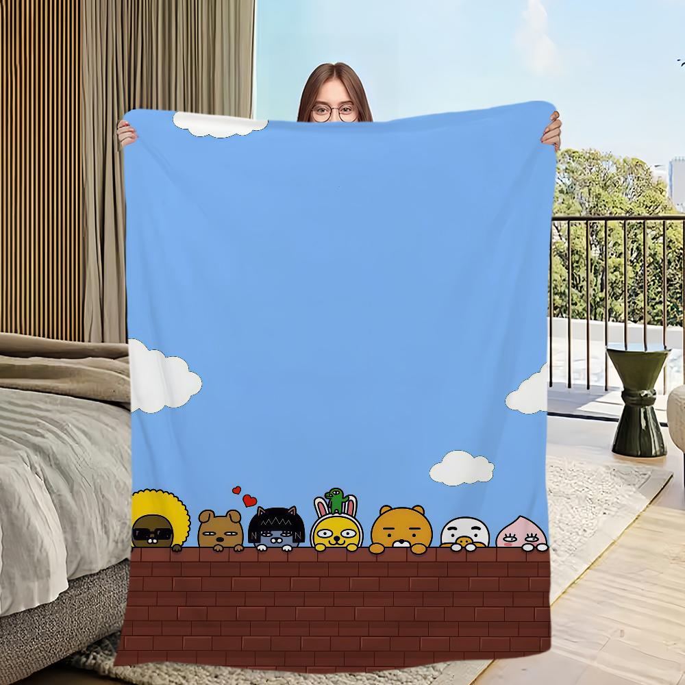 Fashion K-KAKAO-ES F-FRIENDS-ES Blanket Flannel warm comfort soft plush blanket For Picnic Beds Sofas Homes And Bedrooms
