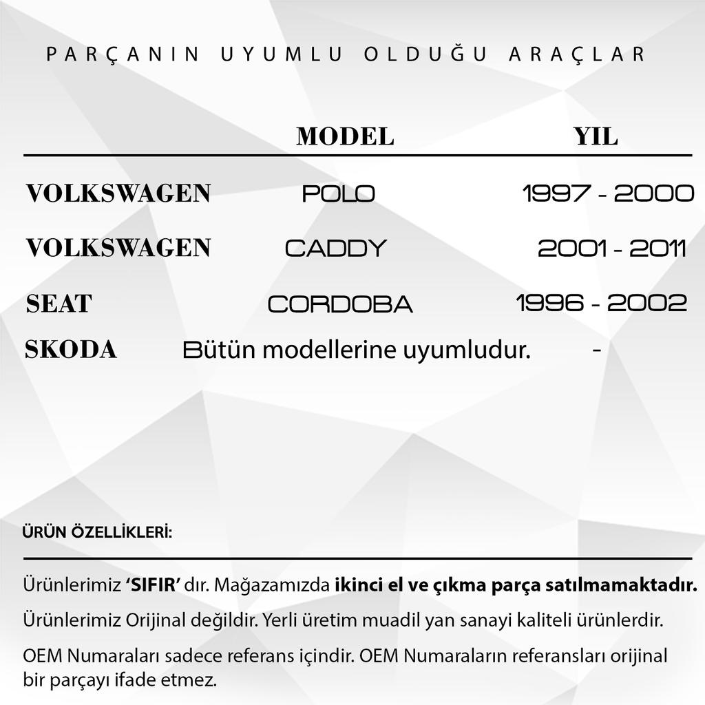 Крышка заднего дворника для Volkswagen Polo, Caddy, Seat Cordoba, Skoda