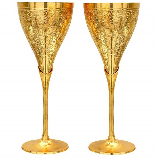 Латунные кубки, бокалы-флейты для вина с подарочной коробкой для вечеринок, высота 25,4 см