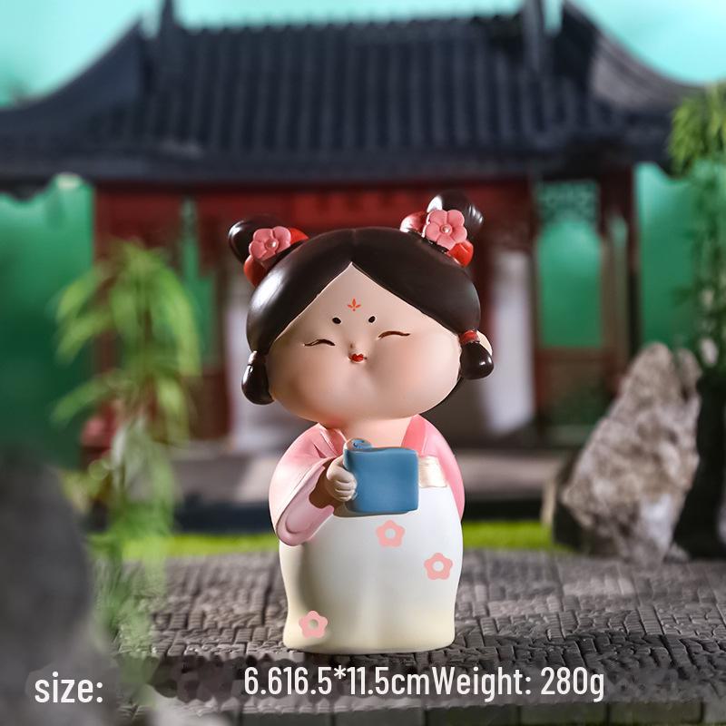 Креативный держатель для телефона в стиле династии Тан: Изысканный орнамент из смолы