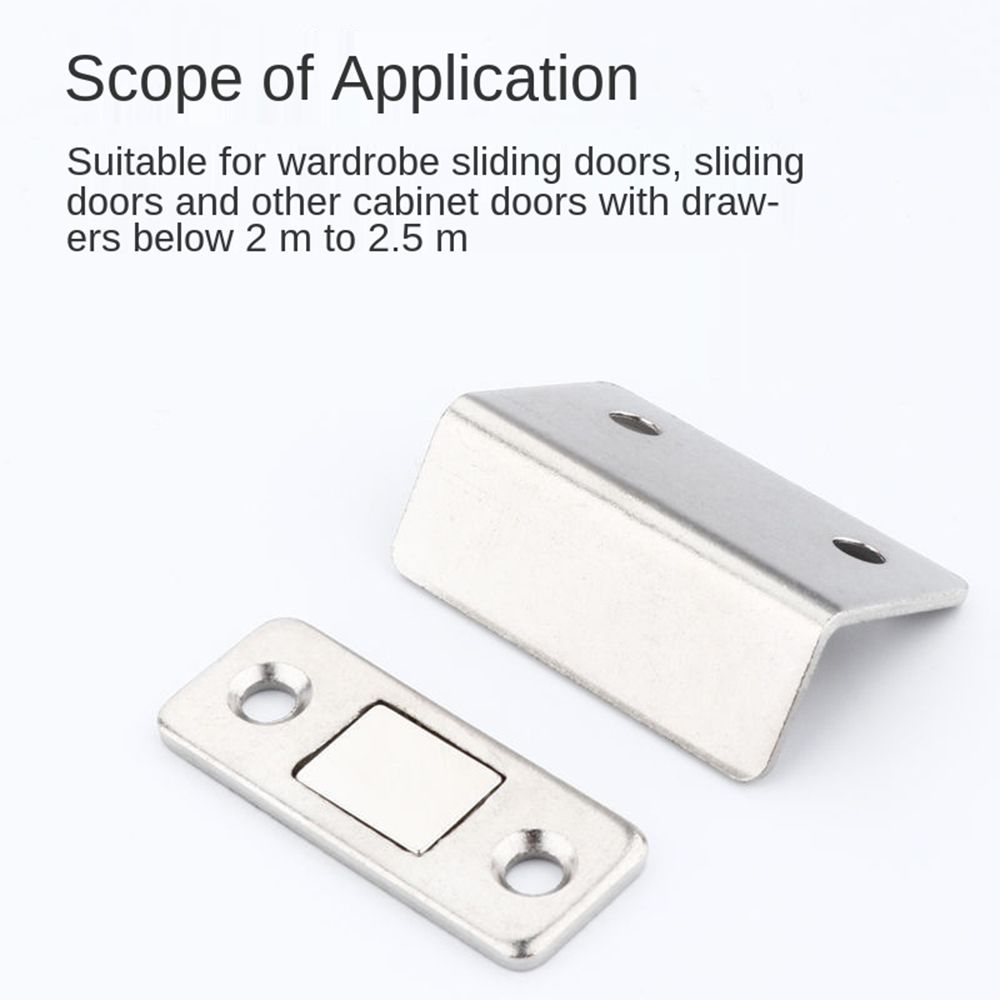Wardrobe Latch L Type Closures Cabinet Catches Door Closer Strong Magnetic Door Stopper