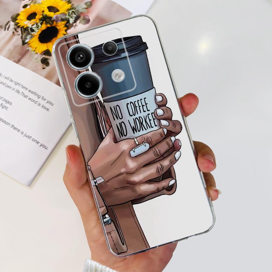 For Xiaomi Poco X6 5G Case PocoX6 Pro New Fashion Painted Cover Clear Silicone Phone Case For Xiaomi Poco X6 Pro X6Pro 5G Bumper