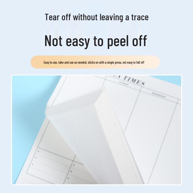 Cross-Month Tearable Weekly Planner with Self-Fillable Sticky Notes and Check-In Calendar