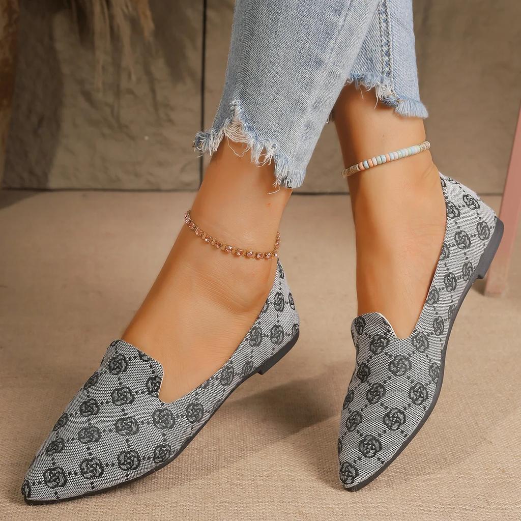 Женские балетки весна осень новые балетки на плоской подошве женские дышащие спортивные туфли женские остроносые мокасины без застежек Zapatos De Mujer