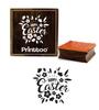 Printtoo Счастливой Пасхи Цветочный узор Квадратные деревянные резиновые штампы Дневники Блок-3 x 3