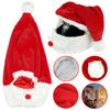 1-3Pc Plush Santa Motorcycle Helmet Cover Decoration for Christmas Cycling Full Face Hat Santa Claus Christmas Gift Helmet Cover