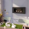 Wall Mounted Bioethanol Fireplace DELTA FLAT Black TÜV