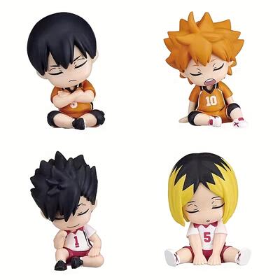 Спящие мини-фигурки Haikyuu Япония Аниме Фигурка Милый Хината Шоё Тобио Кагеяма Кукла Модель Игрушка Коллекционные Настольные Украшения
