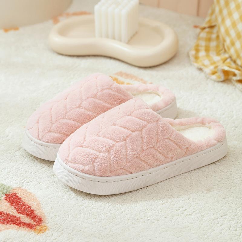 Cotton Slippers Women's Winter  New Indoor Home Home Home Non-slip Warm Plush Slippers Men's Winter