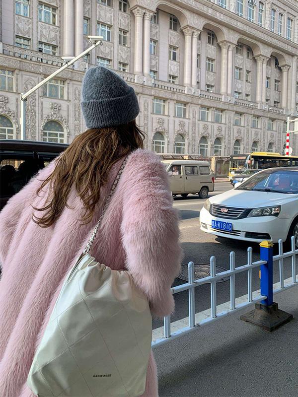 Пальто из искусственного меха свободного кроя, женская куртка из искусственного меха удлиненного кроя с воротником оверсайз для осени/зимы