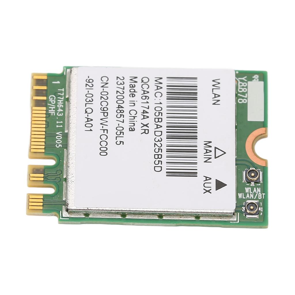 Wireless Net Card 867M 2.4 GHz5 GHz Dual Band Wear Resistant PCB Wireless Card with M.2 Interface for Laptop