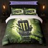 Monster Energy Принт 3 шт. Комплект пододеяльника 1 пододеяльник и 2 наволочки Мягкое постельное белье для домашней спальни