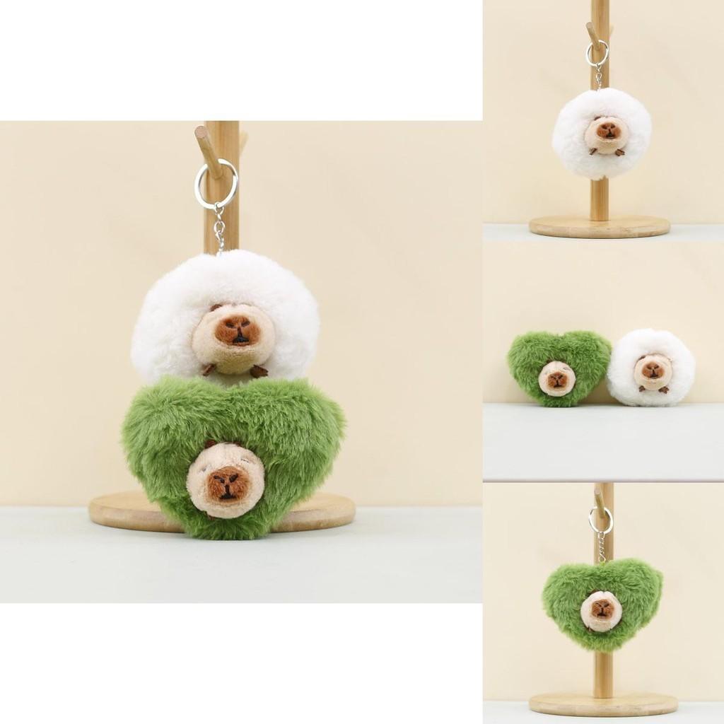 Lovely Capybara Plush Keychain Soft Pp Cotton Toy Bag Decoration