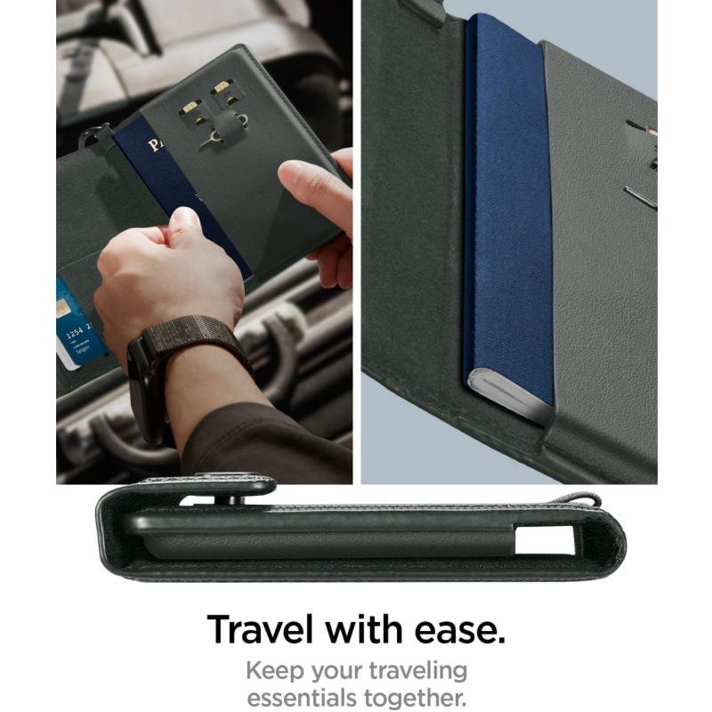 Кожаная обложка для паспорта, многофункциональная, большой емкости, зажим для паспорта, сумка для хранения документов с защитой от RFID