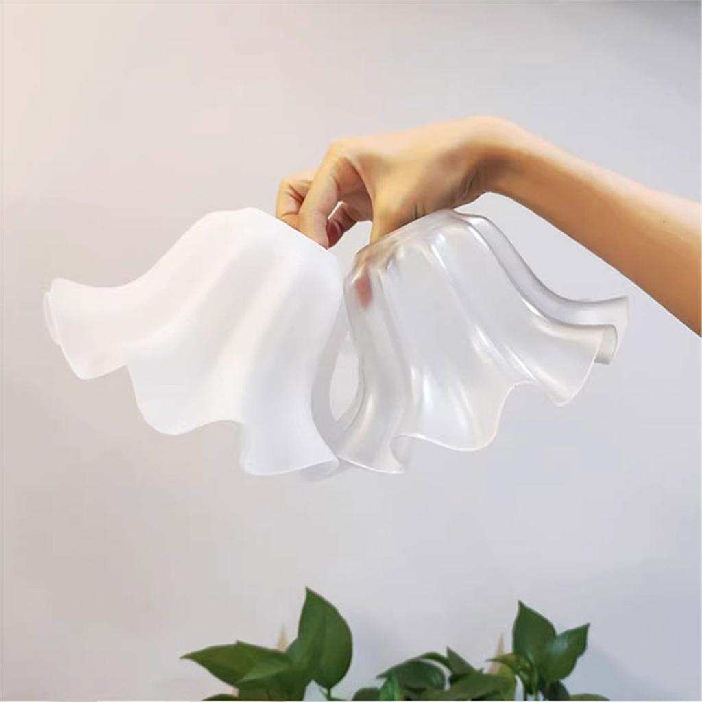 Прозрачный матовый акриловый абажур конусный колокольчик полушаровой узор E27 пластиковый абажур сменная крышка для домашнего ресторана