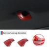 Red Carbon Fiber Rear Ceiling Roof Hook Cover Trim Fits Dodge Challenger 2015+ a