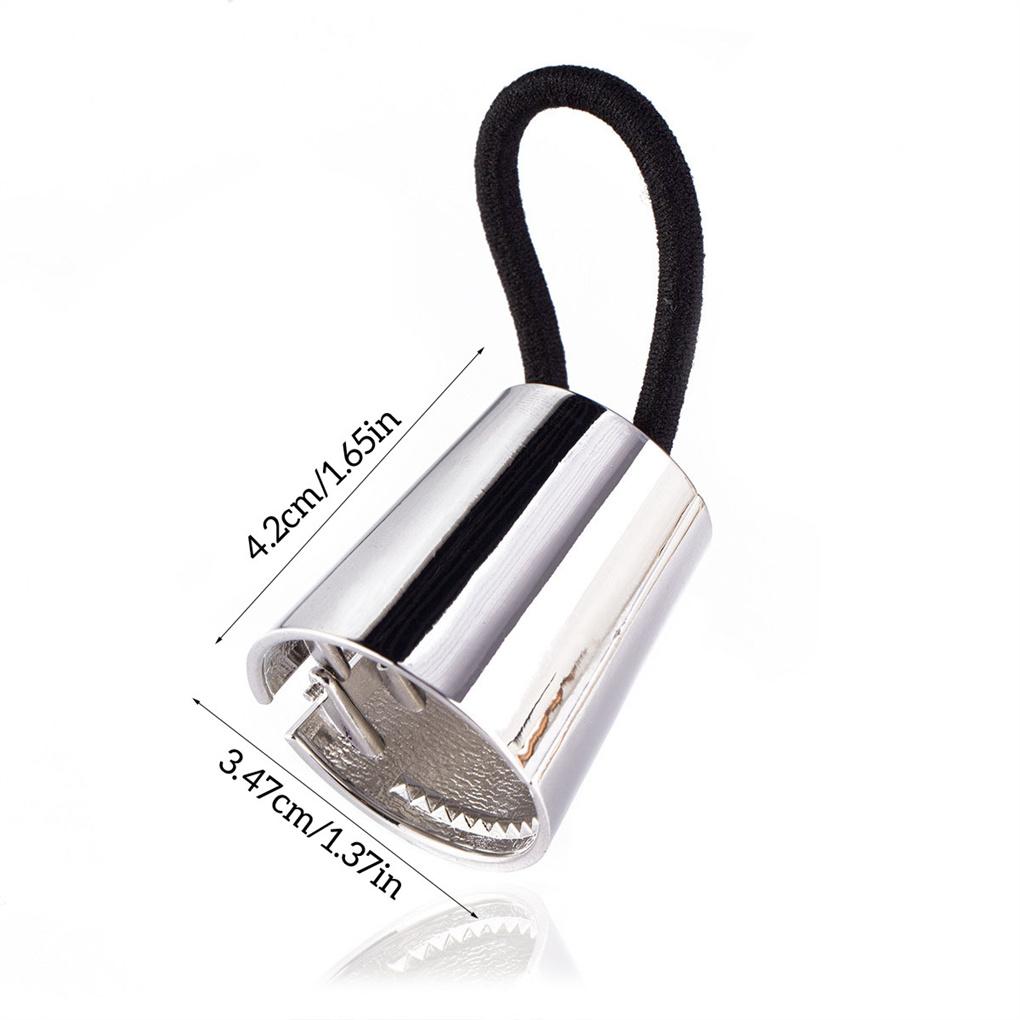 Hair Bands High Elasticity Stretchy Topknot Adjustable Solid Stylish Alloy Ponytail Ring Seamless Scrunchies Accessories