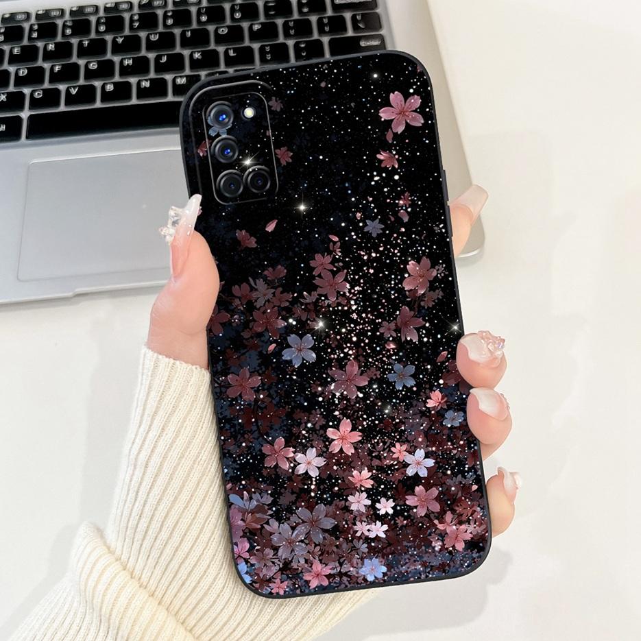 Чехол для Oppo A52 A72 A92 Стильные Цветы Милый Расписной Чехол Мягкий ТПУ Матовый Чехол для Телефона Для Oppo A92 A 52 72 OppoA52 OppoA72 Сумки