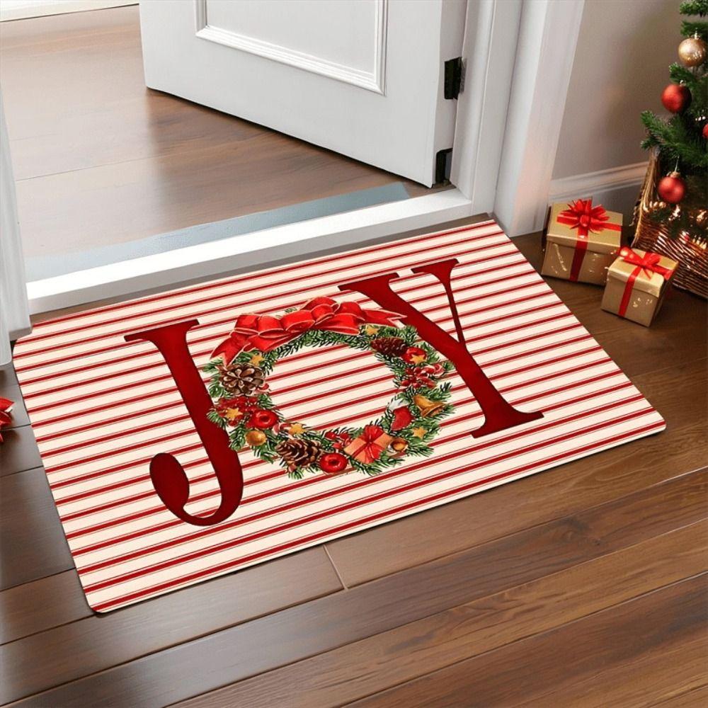 Non Slip Santa Claus Carpet Home Decor Christmas Foot Mat Entryway Christmas Door Mat Bathroom