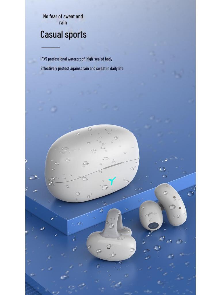 Спортивная гарнитура Bluetooth 5.3 с заушным креплением TWS с интеллектуальным шумоподавлением