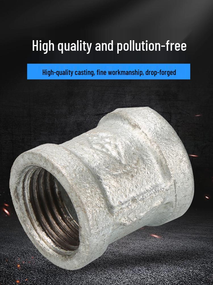 Galvanized 4-Point Malleable Iron Pipe Coupler with Female Threads