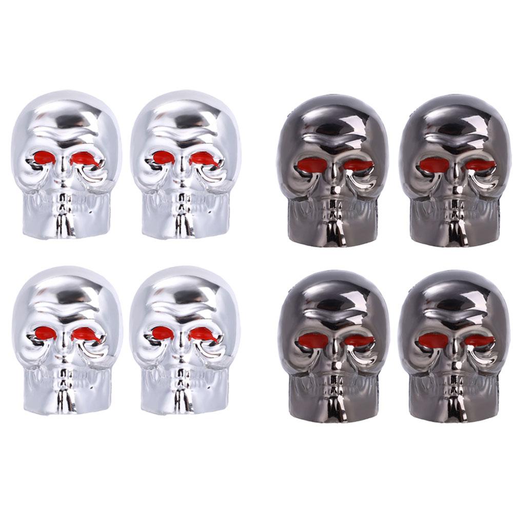 Крышка клапана автомобиля в виде черепа, колеса мотоцикла, шины, антикоррозийный медный сердечник, декоративная крышка штока клапана Шредера