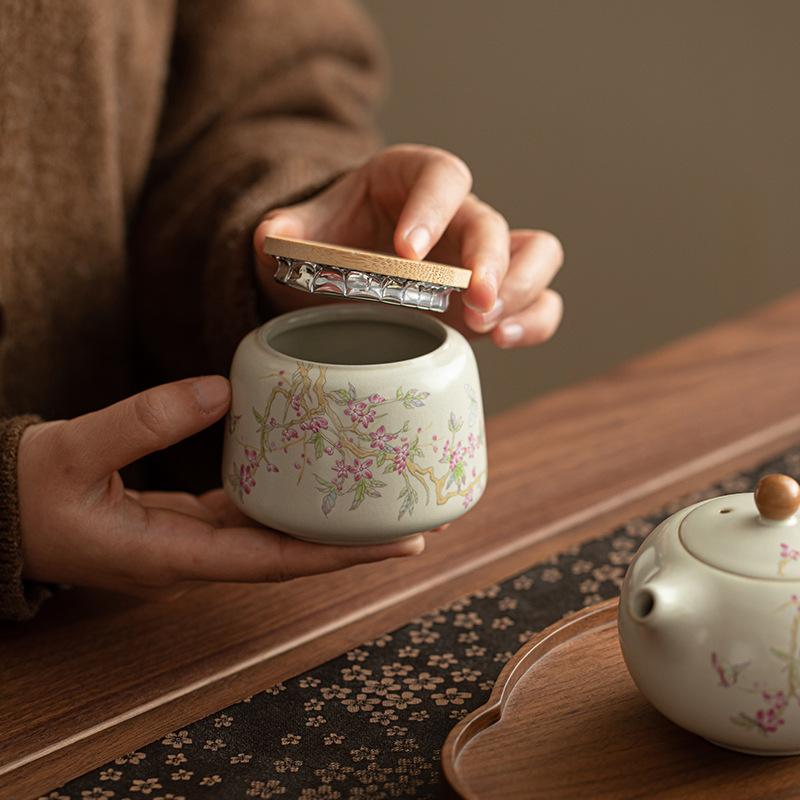 Ручные чайные банки, бытовые простые герметичные влагостойкие банки большой емкости, китайский чайный сервиз Кунг-фу, банки для хранения чая