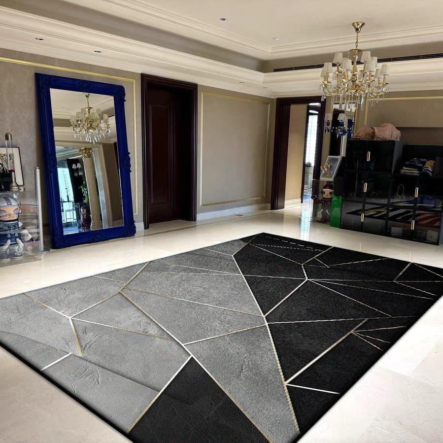 Геометрические ковры большой площади для гостиной, украшение, бытовые складные моющиеся ковры для спальни 200x300, мягкий напольный коврик для лаунжа