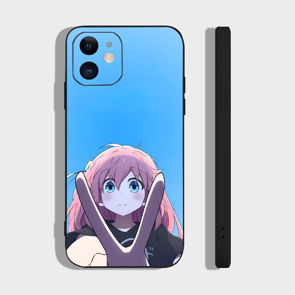 АНIME B-Bocchi The Rock-l Для IPhone 13,17,11,12,16,14,15,Plus,Pro Max Мягкий силиконовый черный чехол для телефона