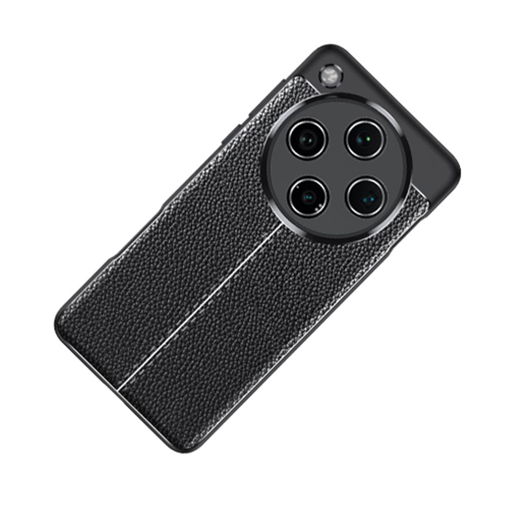 For Oppo Find X8 5G Case Litchi Texture TPU Flexible Phone Cover,Black