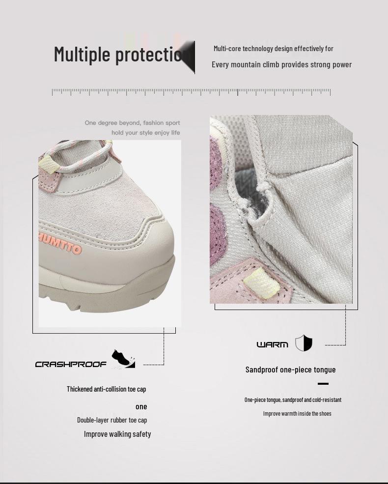 Hantu Women's and Men's Waterproof Non-Slip Hiking Shoes - Shock-Absorbing, Professional Mountaineering Footwear for Spring and Autumn