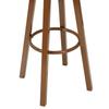 Bar Stool Set 2 Pieces Brown Faux Leather