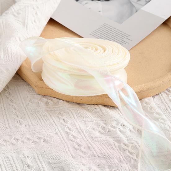Прозрачная тюлевая лента 3,8 ярда Декоративная лента для рукоделия Радужная тюлевая лента в рулоне для цветов, свадебных приглашений, подарочной упаковки