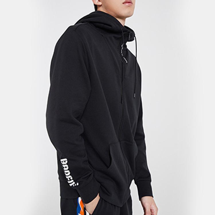 Li-Ning Кардиган с капюшоном Badfive Basketball Series, мужская верхняя одежда, черный AWDQ073-2