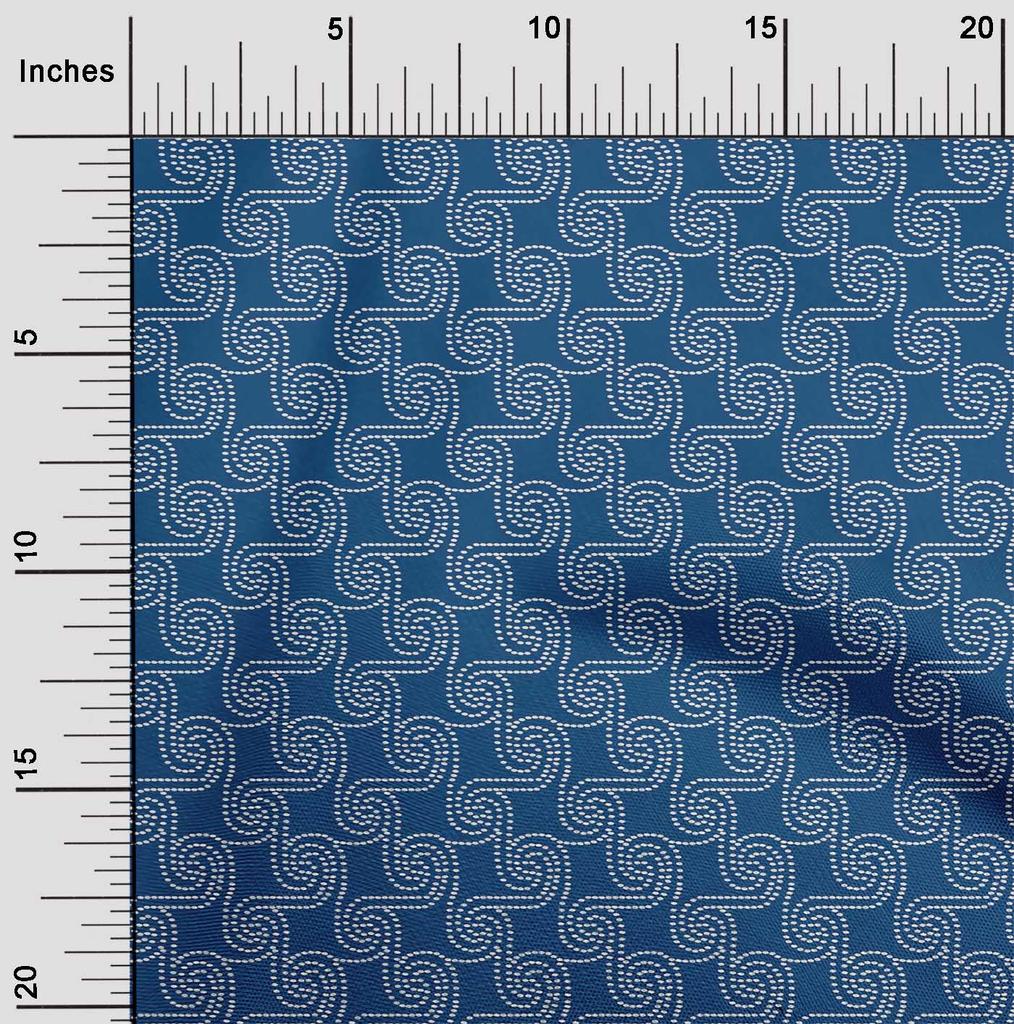 oneOone Ткань Cotton Flex Swirl с художественным принтом Sashiko для шитья BTY 40 дюймов