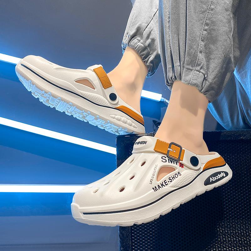 Fashion Plus Size 38-47 Men Slippers Fashion EVA Insole Clogs Men Garden Shoes Arch Support Waterproof Slides For Men Beach Shoes