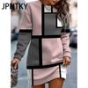 JPNTKY Women's Fashion Autumn Winter Long Sleeve O-Neck Casual Dresses