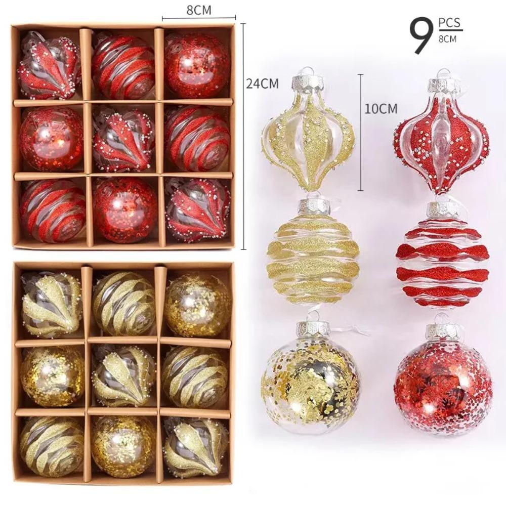 9Pcs/Set Suspensable Christmas Tree Balls Baubles Multicolor Xmas Tree Decoration  Party