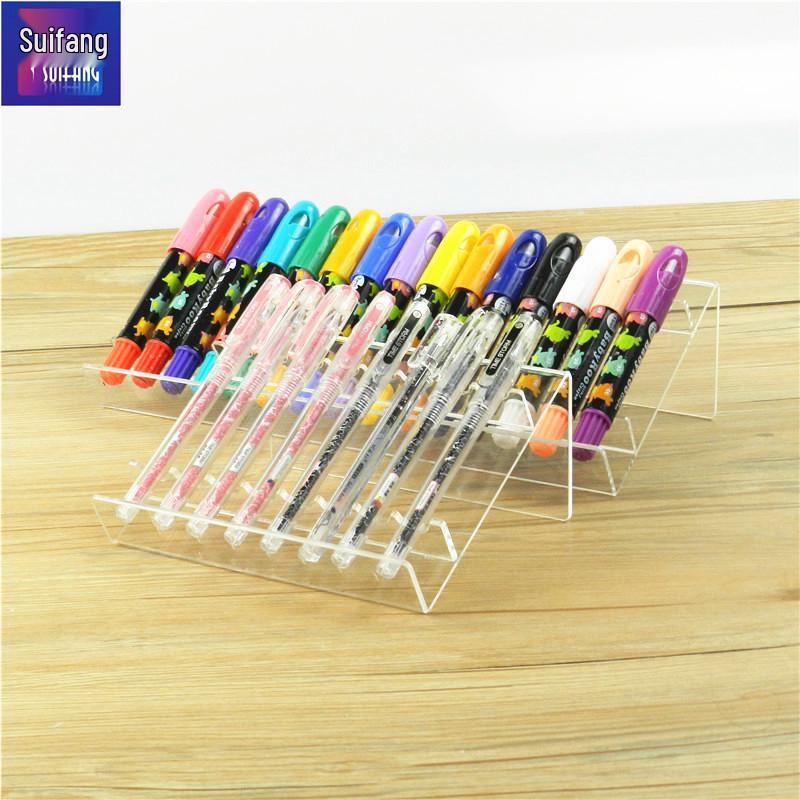 Acrylic Fountain & Ballpoint Pen Display Stand, Transparent Plexiglass Holder