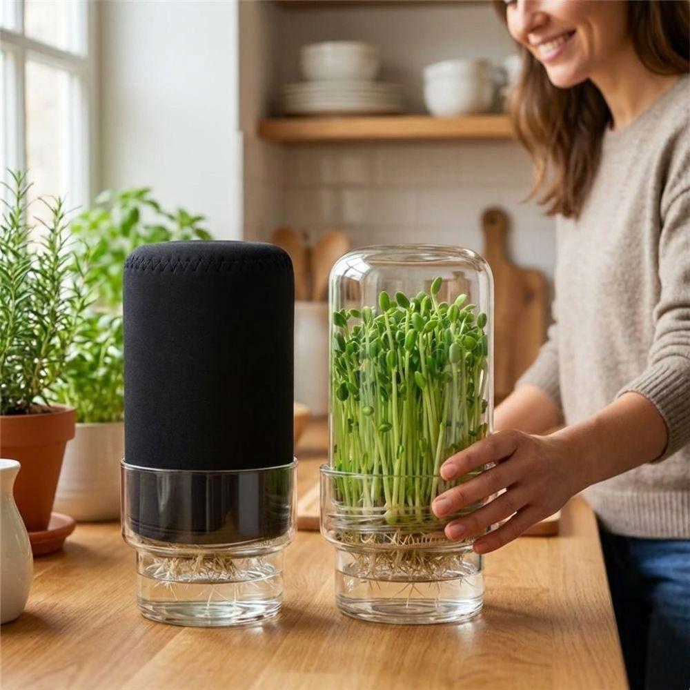 Drain Cover Mason Jar Sprouting Lid Kit Clear Glass Microgreen Sprouting Jar Kitchen Countertop