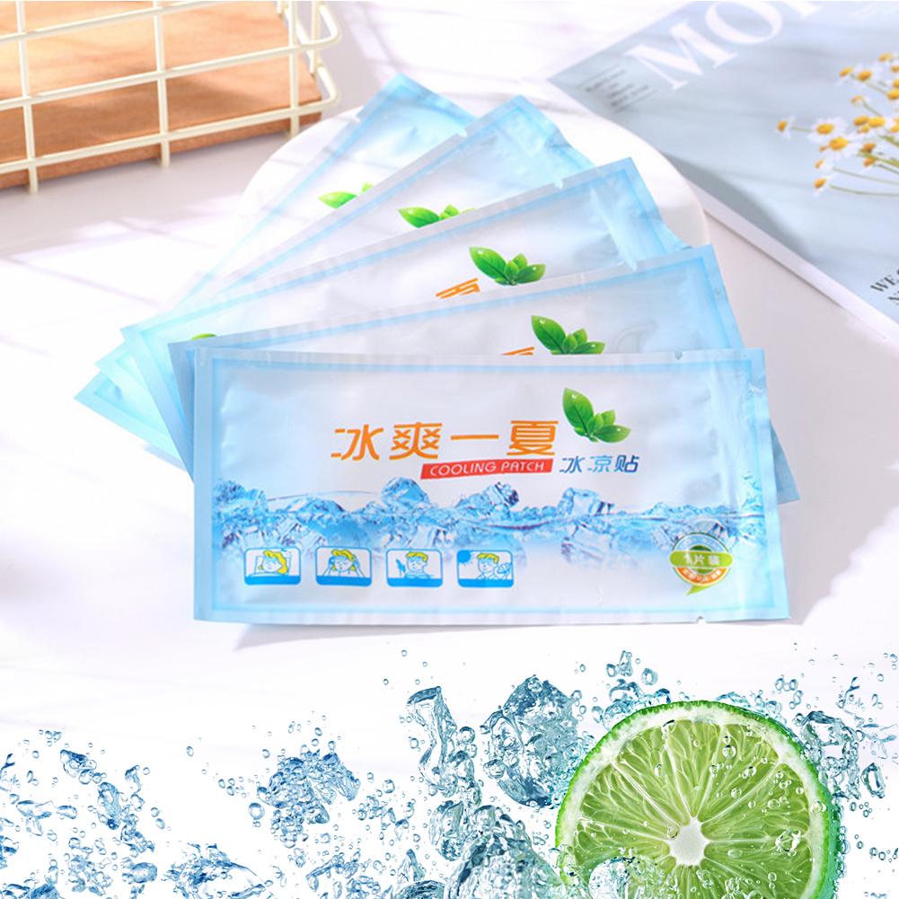 Пластыри для снятия усталости, холодные охлаждающие подушечки для лба, гелевые наклейки в листах