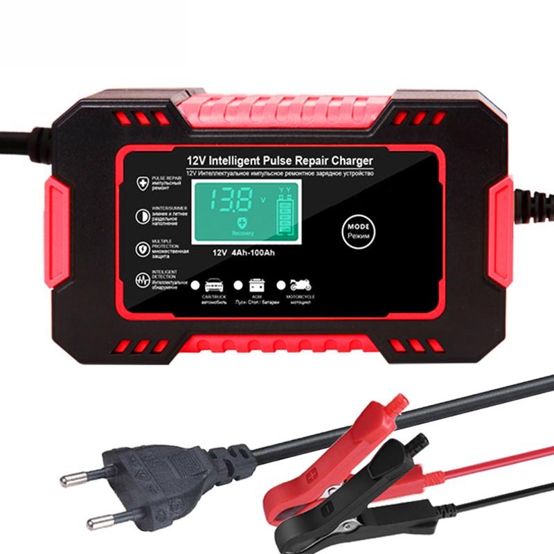 2023 Full Automatic Car Battery Charger 12V Display Smart Battery Charger Power Puls Repair Chargers Wet Dry Lead Acid Battery
