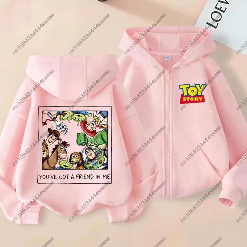 Boys Girls Cartoon Zipper Hooded Jacket Children Outerwear Autumn Grid Print Kids Zip Up Hoodie Front Back Graphic