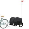 VidaXL Remorque de vélo noir 45 kg fer 94129