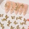 Manicure Decor Butterfly Exquisite Elegant Cubic Zirconia Eye-catching Nail Butterfly Stud Nail Beauty