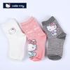 Cozy24 Hello Kitty Cubic Line 3-Leg Pack Kids Children Girls Medium Neck Character Socks, a Popular Character In Korea