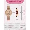 [EUTOUR [Utor] Магнитные часы женские часы кварцевые часы минимализм повседневные аналоговые модные водонепроницаемые 36MM розовое золото циферблат розовое золото нержавеющая сталь