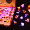 Halloween Ring LED Light Up Rings Halloween Party Favors Toys for Kid Glow In The Dark Accessory Non Candy Gift Bag Fillers